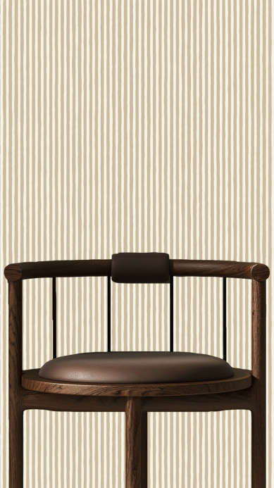 Josephine Munsey Tapete Hand Painted Stripe - Stepping Stone/ Skirting White