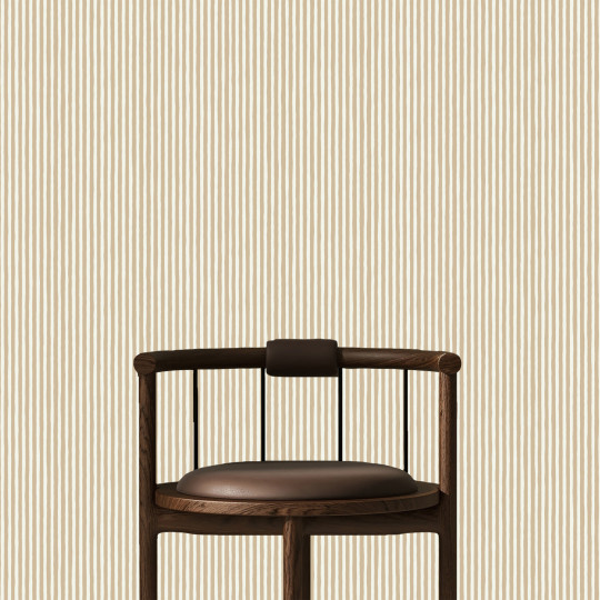 Josephine Munsey Tapete Hand Painted Stripe - Stepping Stone/ Skirting White
