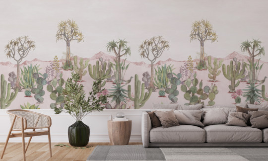 Sian Zeng Mural Desert - Pink Sand