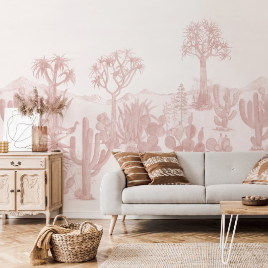 Sian Zeng Mural Desert - Pink
