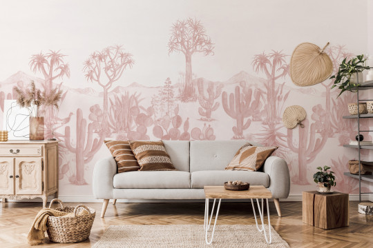 Sian Zeng Mural Desert - Pink