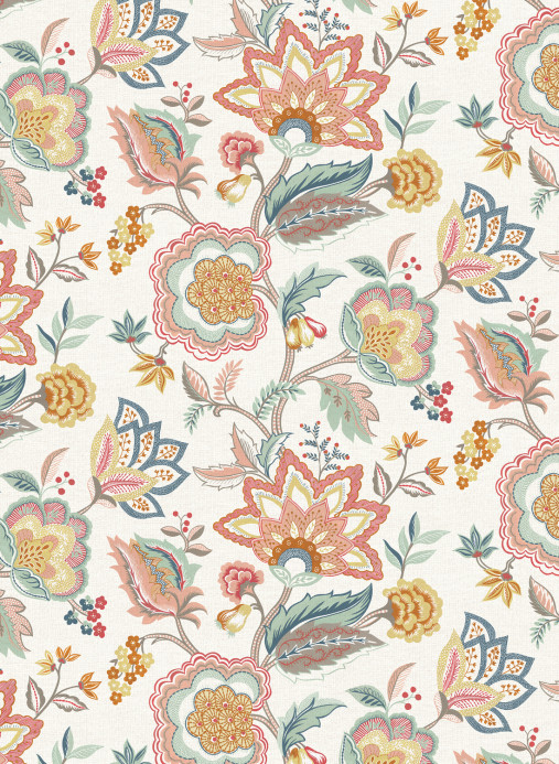 Osborne & Little Wallpaper Samode - Terracotta/ Airforce