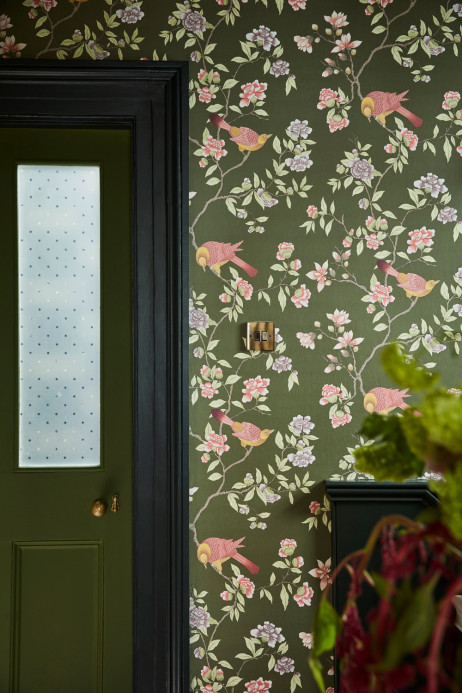 Little Greene Tapete Aderyn - Olive Colour