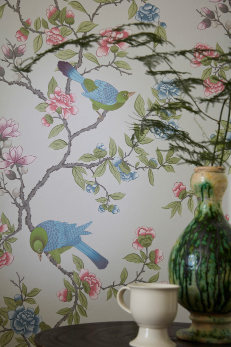 Little Greene Wallpaper Aderyn - French Grey