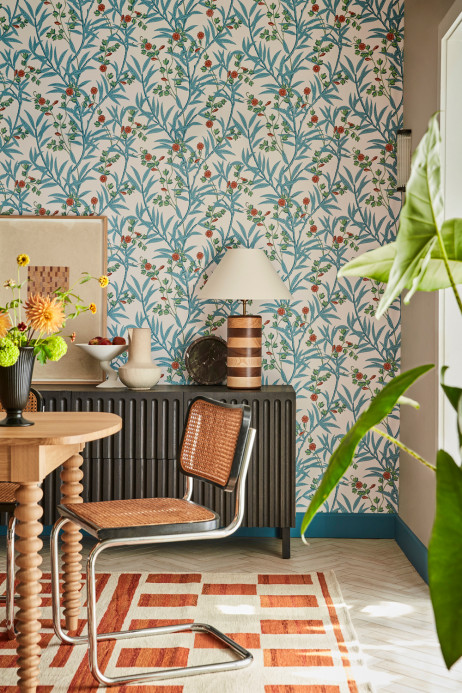 Little Greene Wallpaper Bamboo Floral - Heat