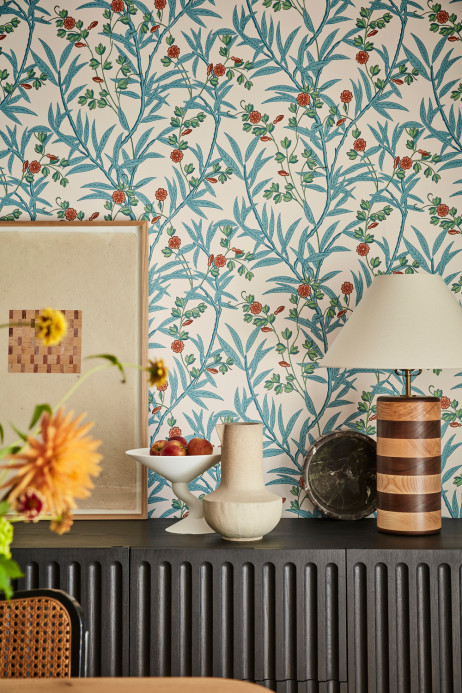 Little Greene Wallpaper Bamboo Floral - Heat