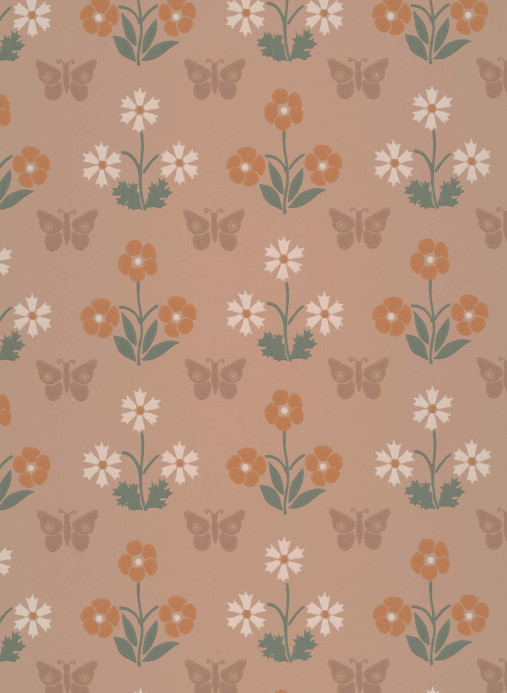 Little Greene Papier peint Burges Butterfly - Masquerade