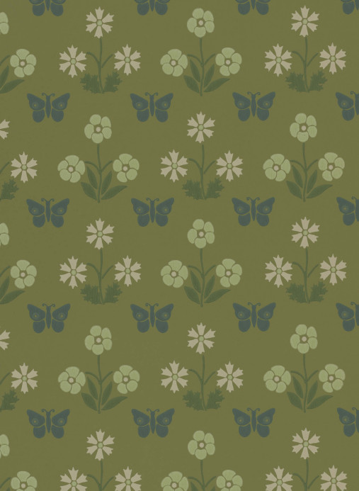 Little Greene Papier peint Burges Butterfly - Garden