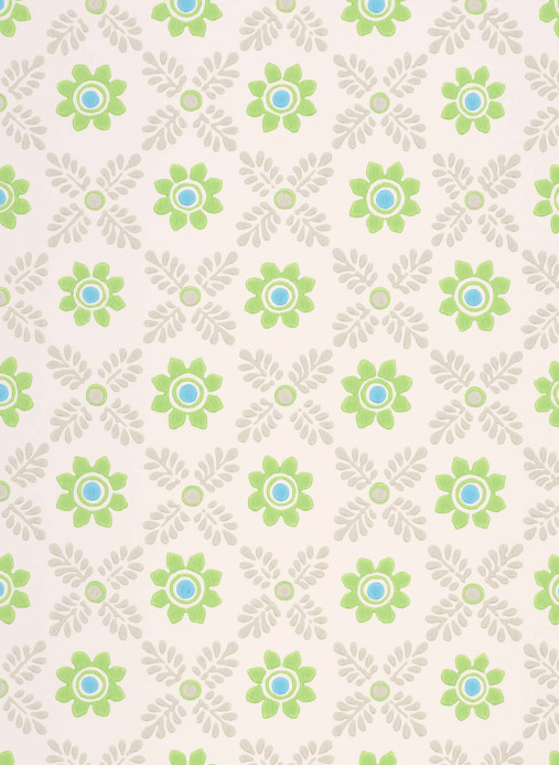 Little Greene Wallpaper Ditsy Block - Phthalo