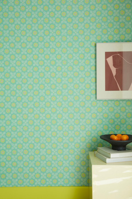 Little Greene Carta da parati Ditsy Block