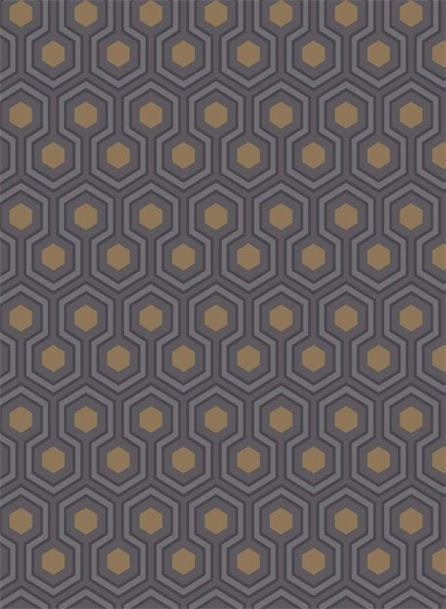 Hicks' Hexagon - Designtapete von Cole & Son - Grey/ Bronze
