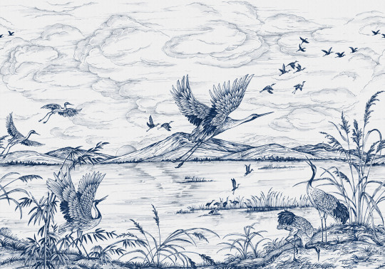 Coordonne Wandbild Herons Poetry - Sapphire