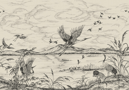 Coordonne Wandbild Herons Poetry - Nacre
