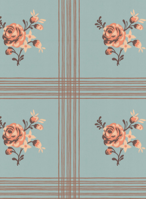 Långelid / von Brömssen Wallpaper Rose - Dala Blue
