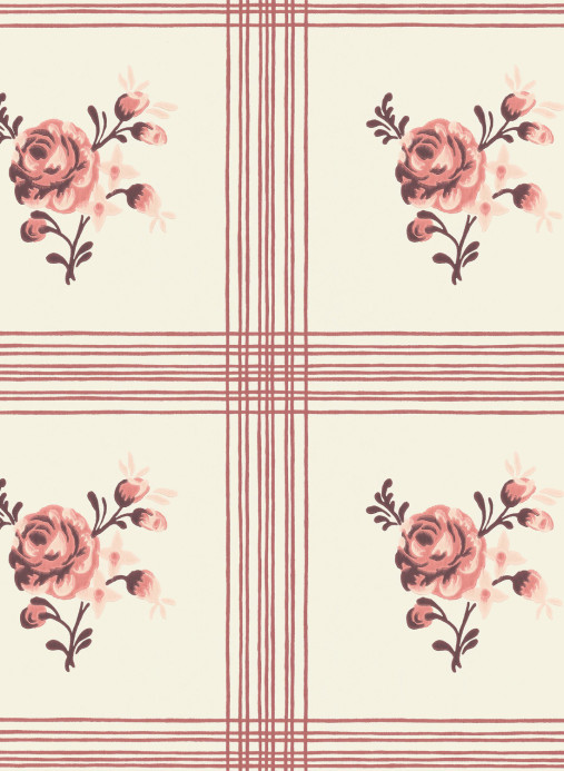 Långelid / von Brömssen Papier peint Rose - Faded Red