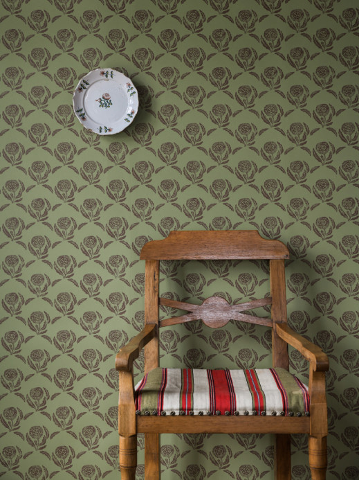 Långelid / von Brömssen Wallpaper Daisy - Arbour Green