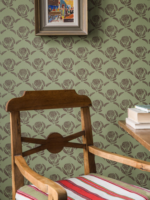 Långelid / von Brömssen Wallpaper Daisy - Arbour Green