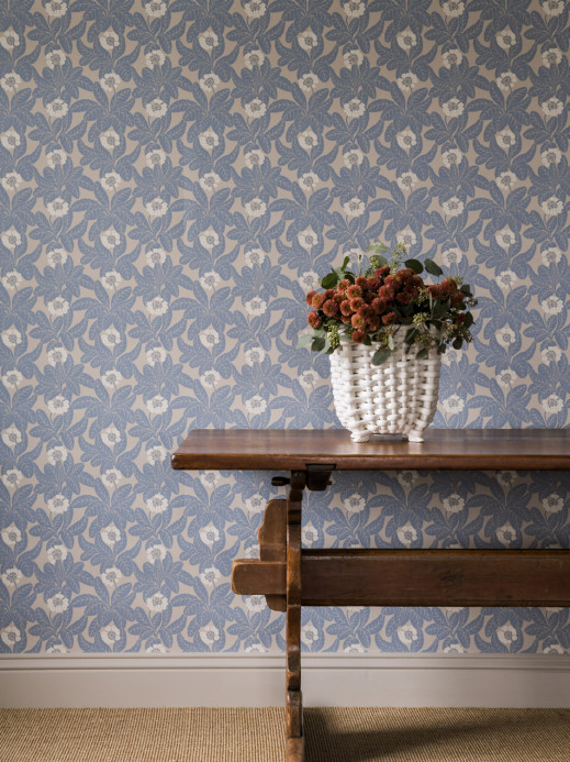 Långelid / von Brömssen Wallpaper Primula - Faded Denim