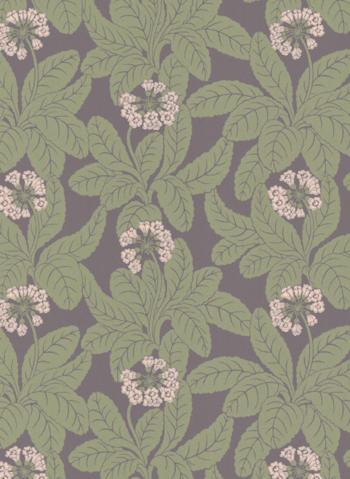 Långelid / von Brömssen Wallpaper Primula - Aubergine