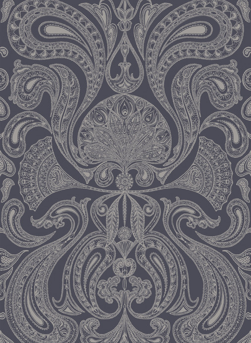 Cole & Son Tapete Malabar - Gilver on Charcoal