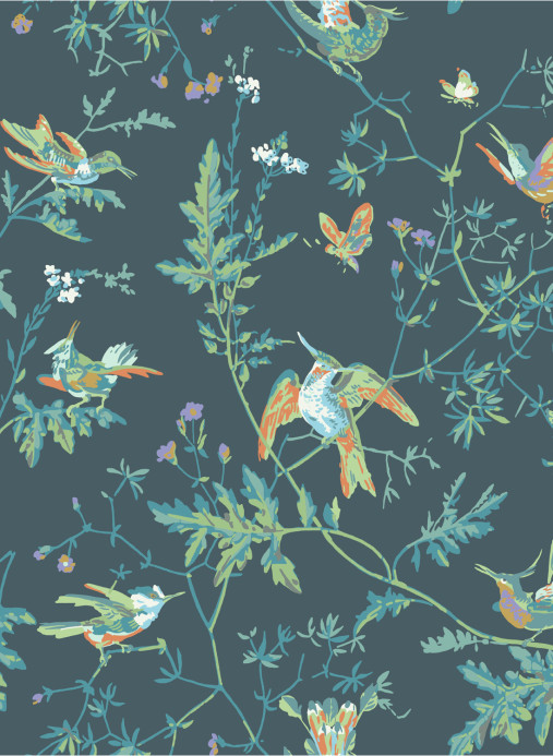 Cole & Son Wallpaper Hummingbirds - Viridian