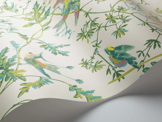 Cole & Son Tapete Hummingbirds - Green/ Pink