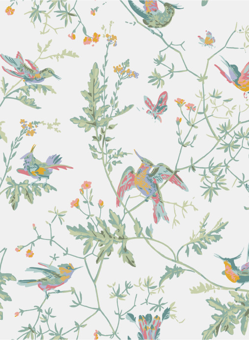 Cole & Son Carta da parati Hummingbirds - Pastel