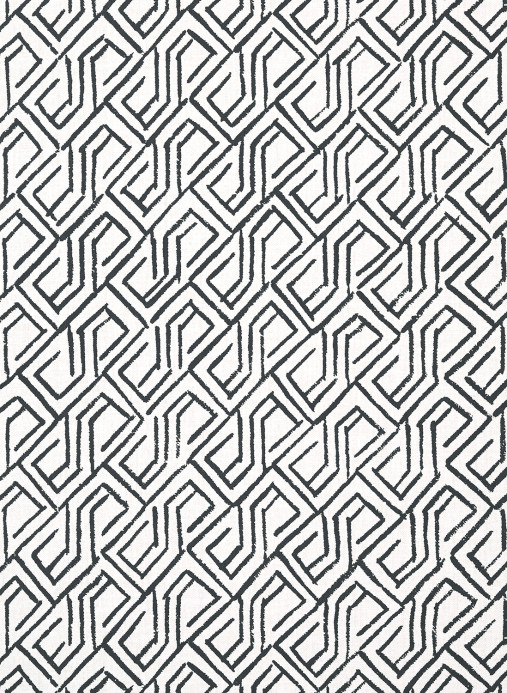 Thibaut Tapete Tortona - Black/ White