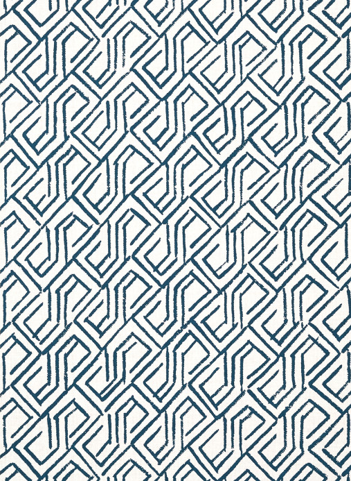 Thibaut Tapete Tortona - Navy/ White
