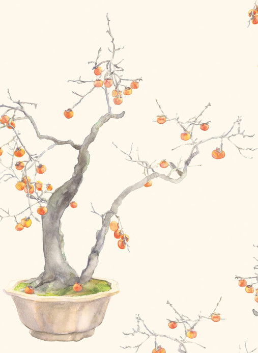 Cole & Son Tapete Kaki Persimmon - Ivory/ Bergamot