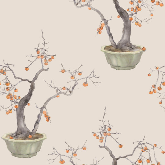 Cole & Son Carta da parati Kaki Persimmon