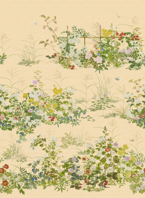Cole & Son Tapete Scenic Flora - Japanese Paperweave - Gold