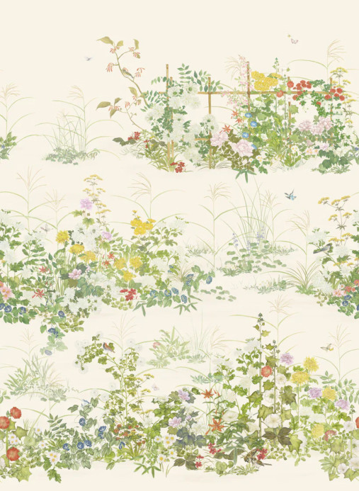 Cole & Son Tapete Scenic Flora - Silk - Natural White