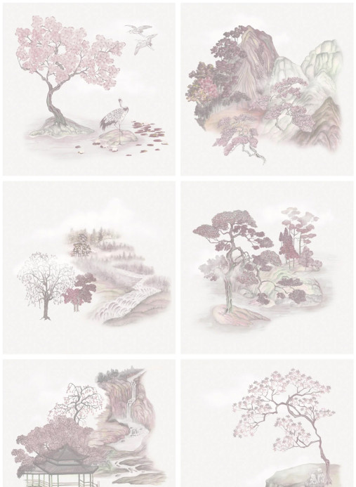 Cole & Son Wallpaper Tile Toile - Pink