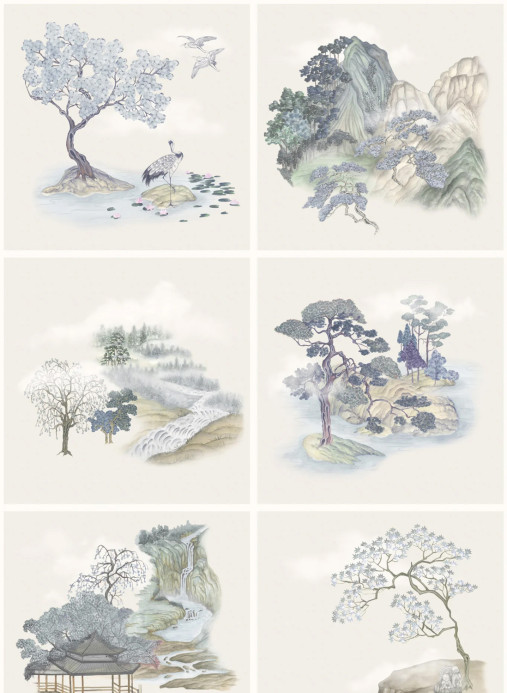 Cole & Son Tapete Tile Toile - Blue