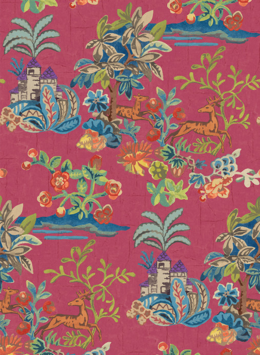 GP & J Baker Papier peint Knight's Tale - Fuchsia