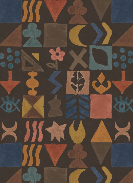 GP & J Baker Papier peint Potato Print - Chocolate