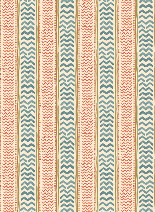 GP & J Baker Tapete Wriggle Room - Teal/ Spice