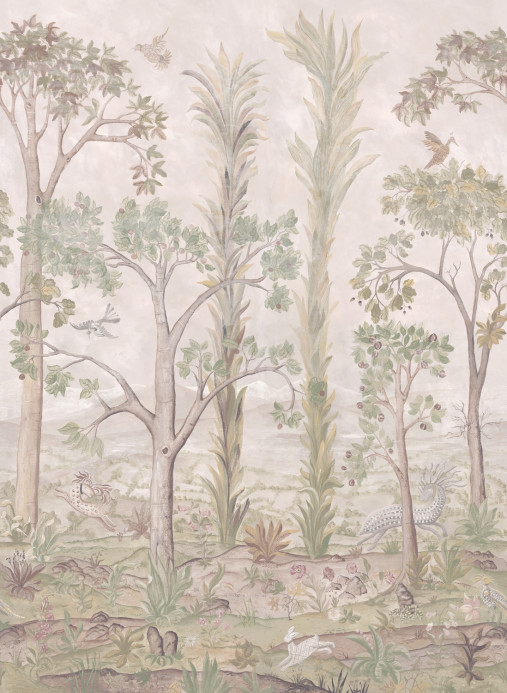 GP & J Baker Mural Tall Trees - Soft Green