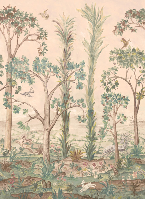 GP & J Baker Mural Tall Trees - Sunset