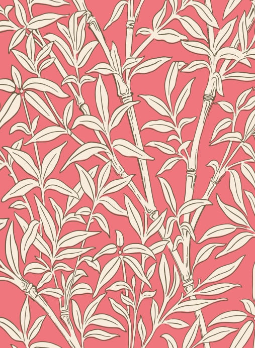 Cole & Son Tapete Bamboo Forest - Chalk on Rouge