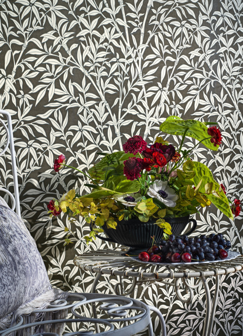Cole & Son Tapete Bamboo Forest - Snow on Soot
