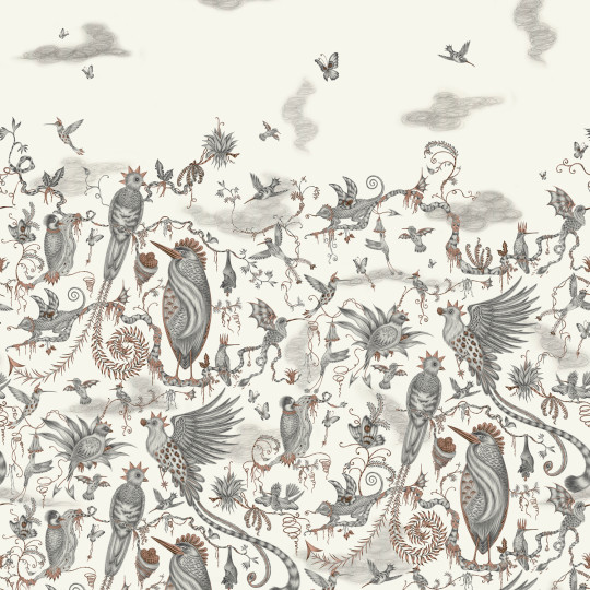 Clarke & Clarke Tapete Cloud Forest - Ivory