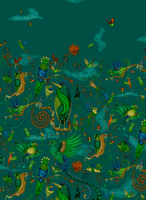 Clarke & Clarke Tapete Cloud Forest - Teal