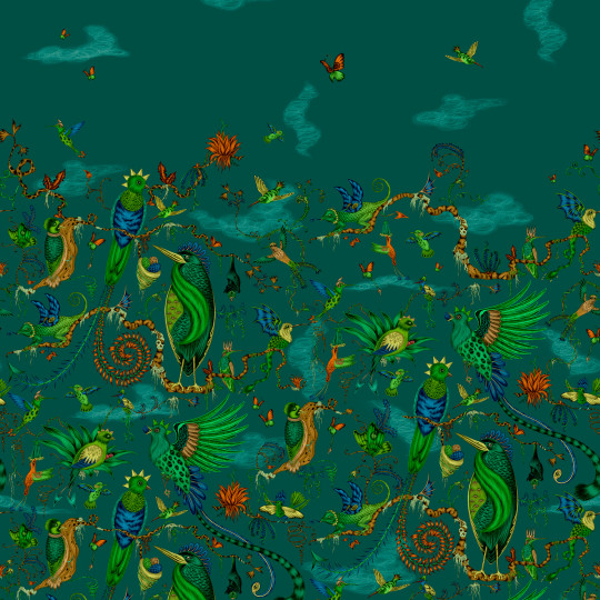 Clarke & Clarke Tapete Cloud Forest - Teal