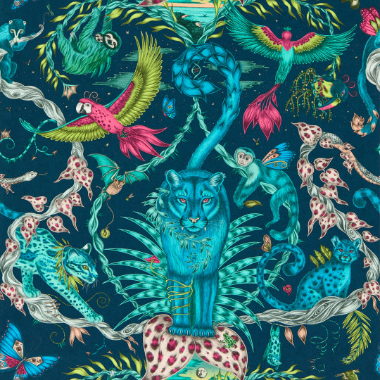 Clarke & Clarke Tapete Bosque Dreams - Navy