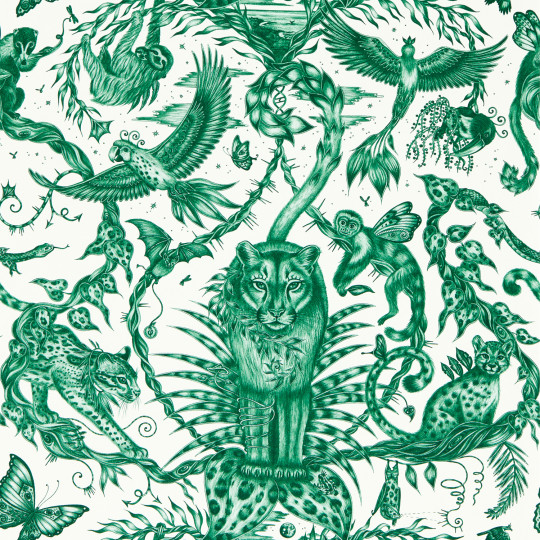 Clarke & Clarke Tapete Bosque Dreams - Seafoam
