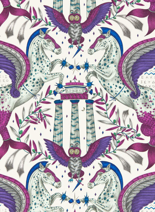 Clarke & Clarke Papier peint Odyssey Mythos - Violet
