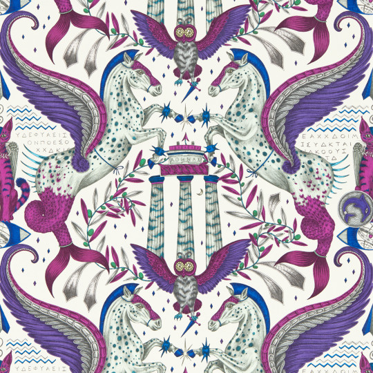 Clarke & Clarke Papier peint Odyssey Mythos - Violet