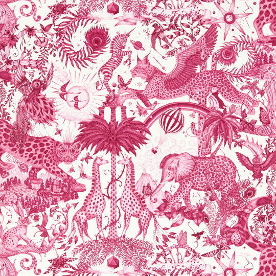 Clarke & Clarke Tapete Paradise Lost - Berry
